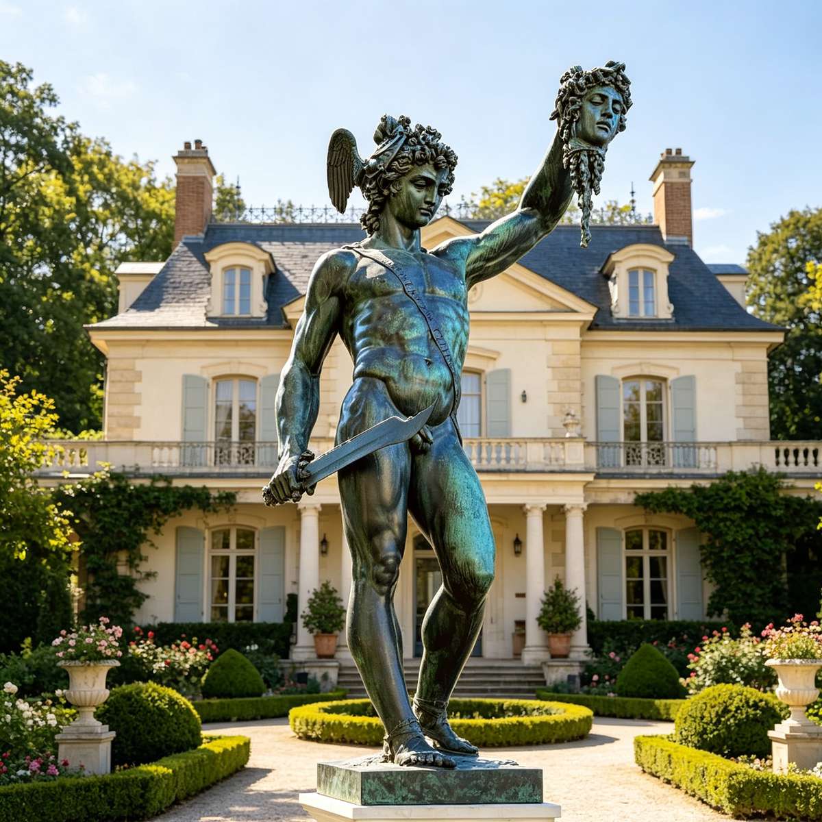 Bronze Perseus with the Head of Medusa Statue EFB-30