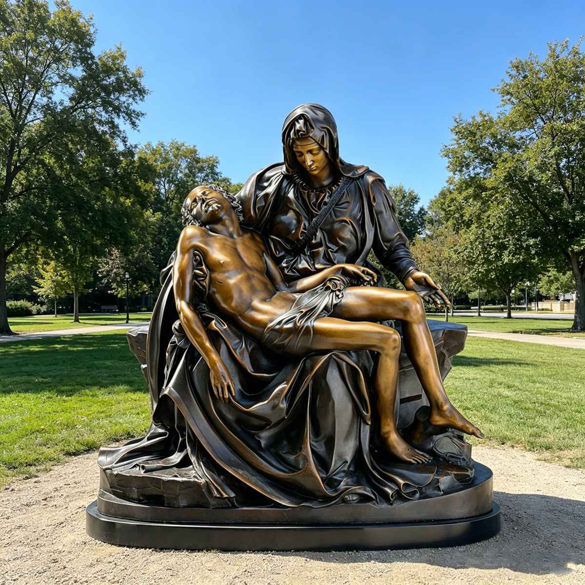 High-Quality Bronze Pieta Statue for Church & Memorial