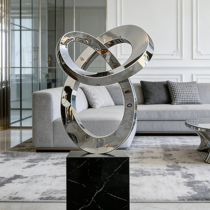 Infinity Art Ring Stainless Steel Sculpture