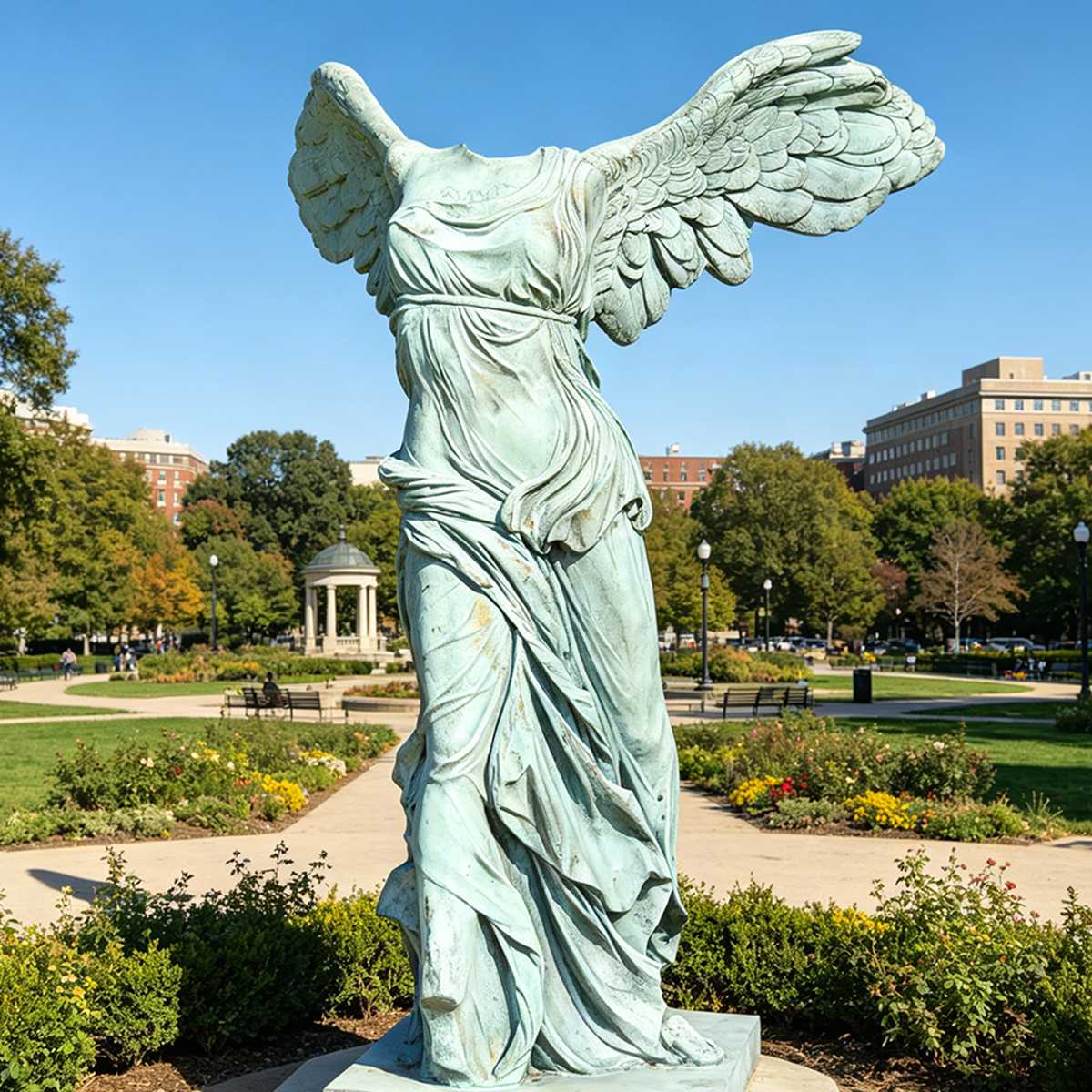 Life Size Bronze Victory Goddess Sculpture