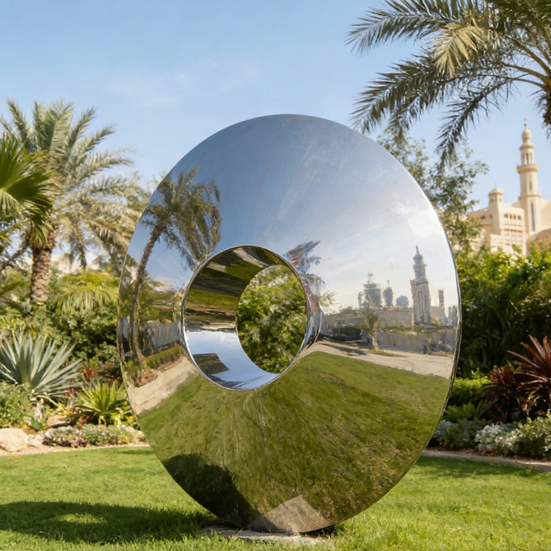 Stainless Steel Outdoor Mirror Sky Sculpture EFS-78