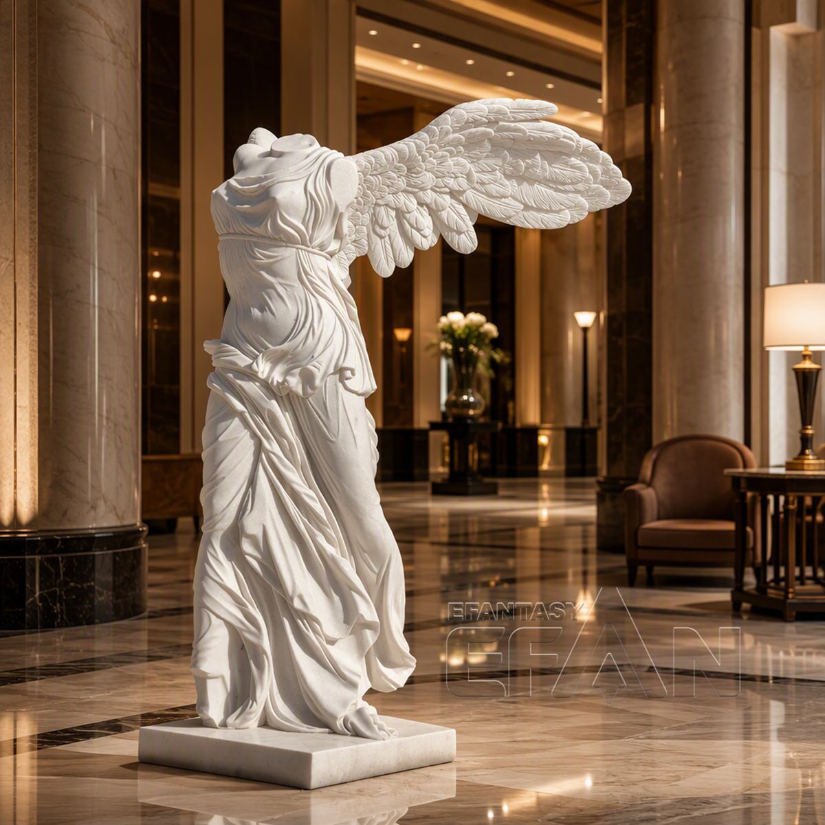 Winged Victory Marble Statue Nike of Samothrace Replica