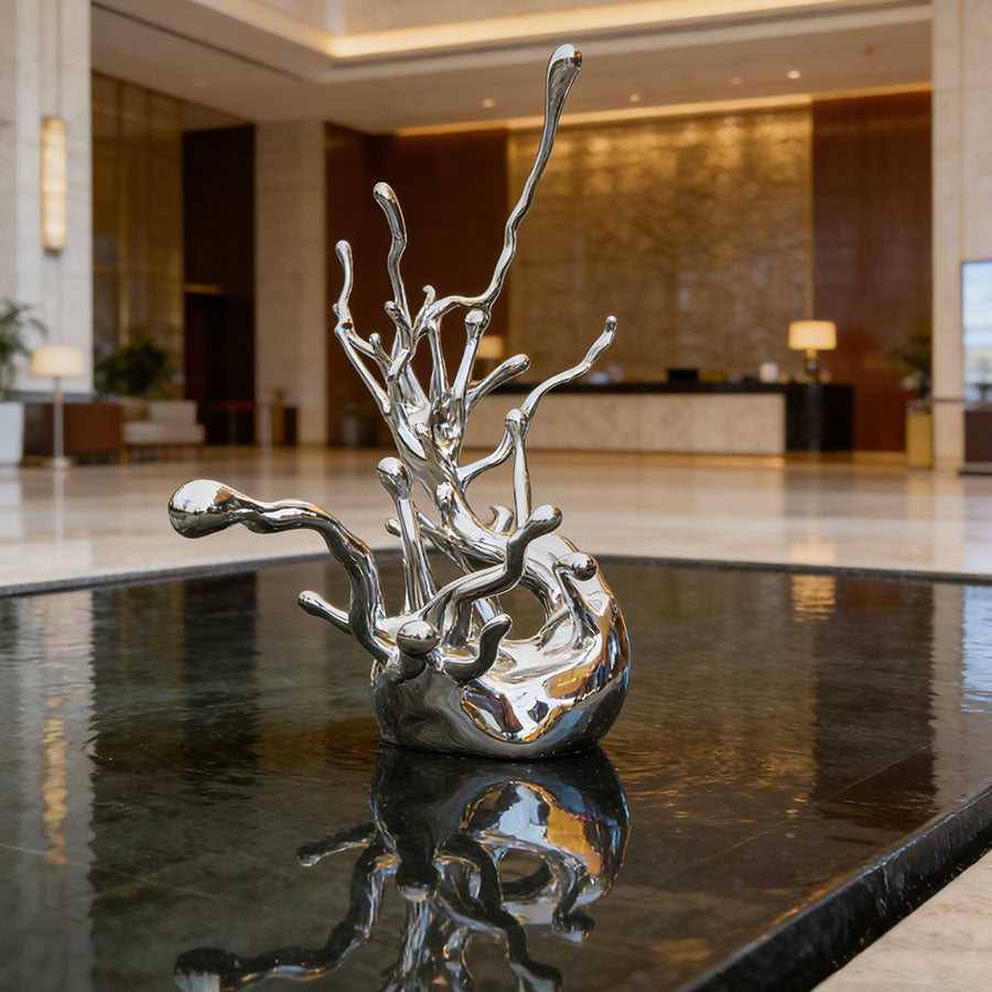 Stainless Steel Wave Splash Sculpture