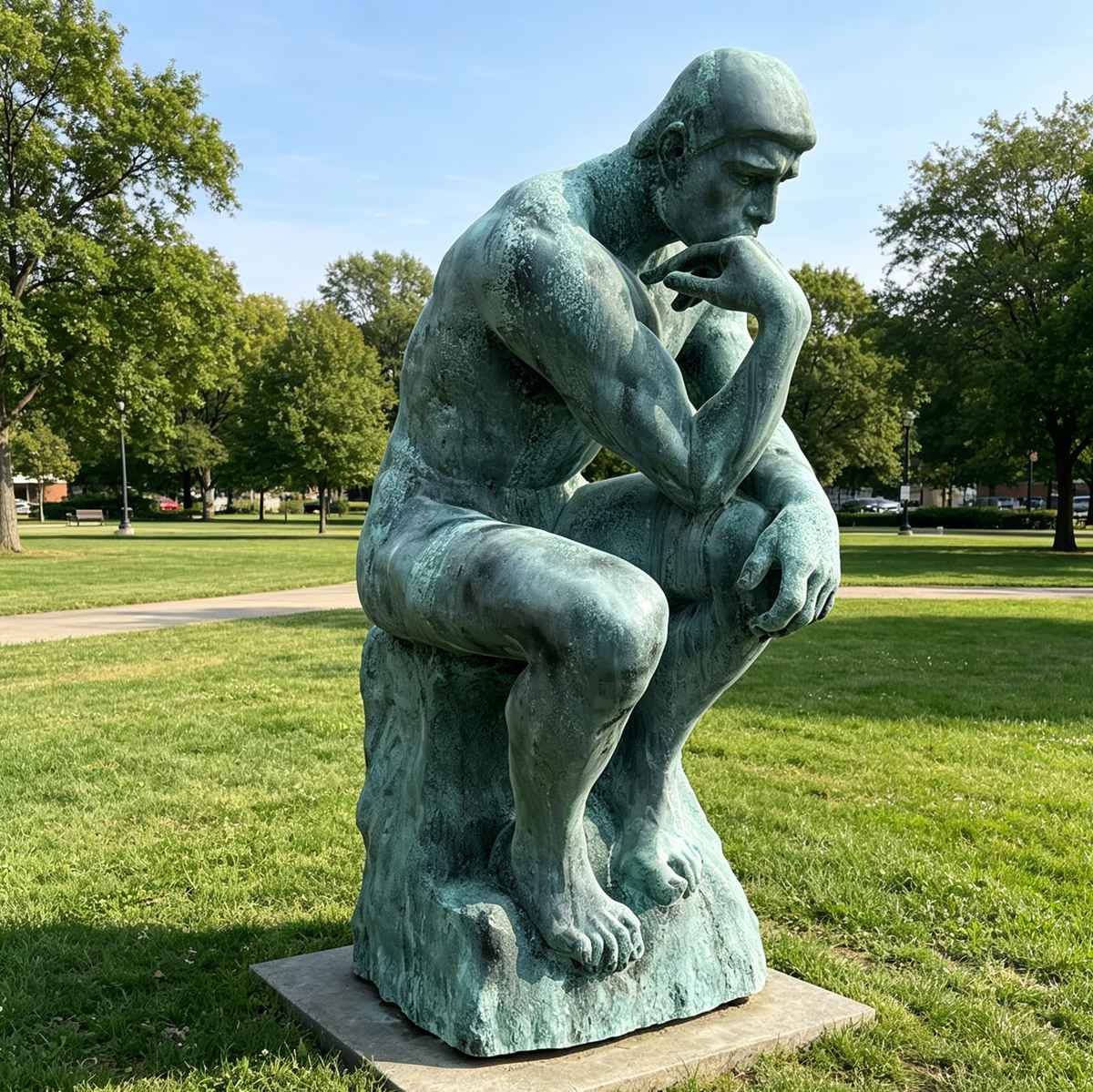 Classic Rodin Bronze The Thinker Statue Replica