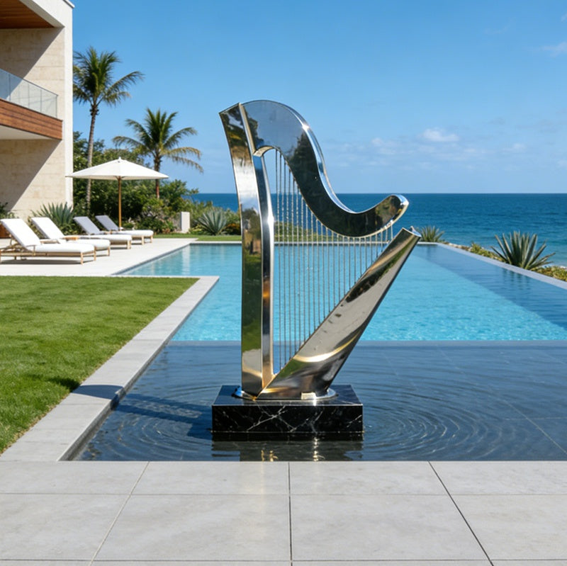 Abstract Flame Stainless Steel Sculpture