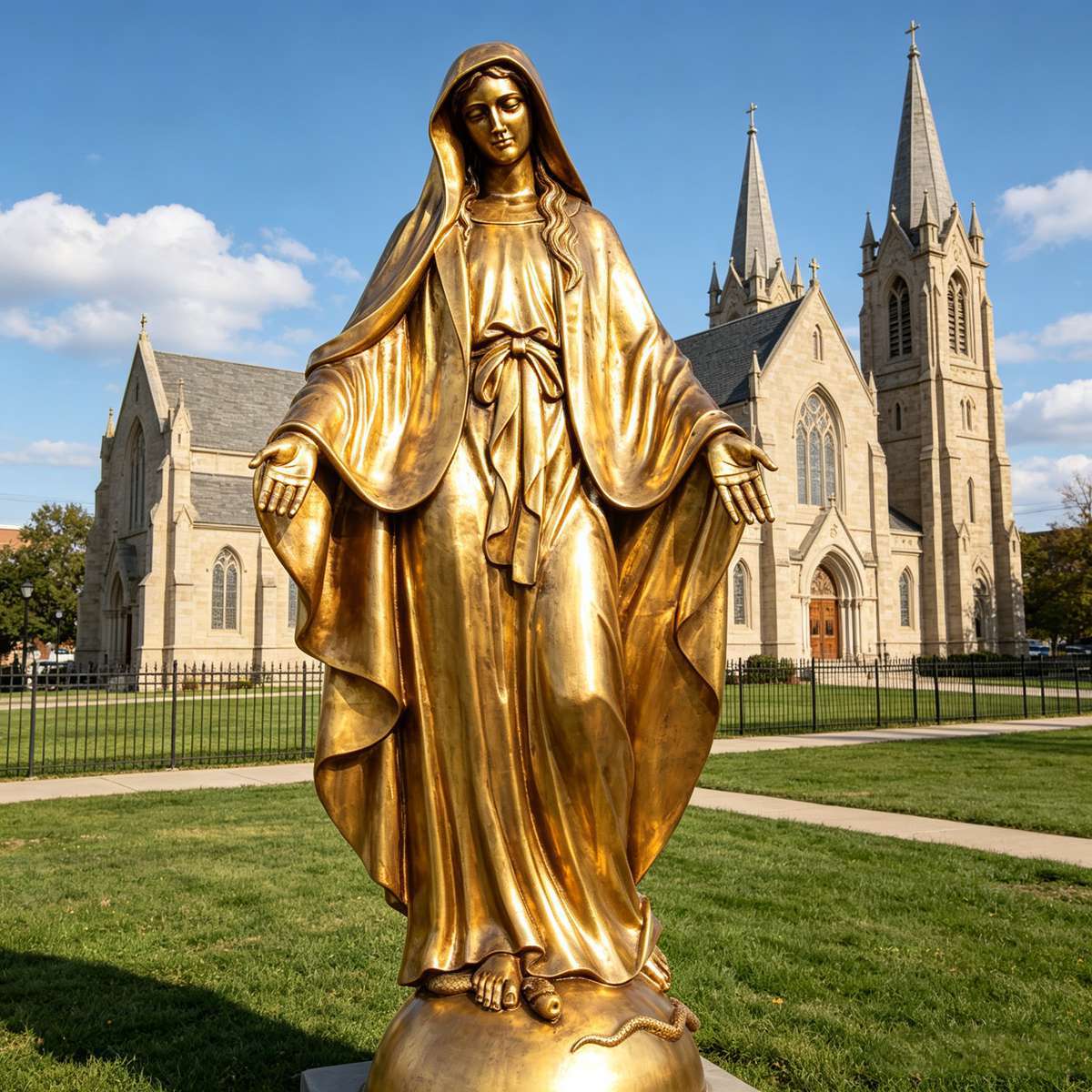 Bronze Our Lady of Grace Statue for Church & Garden