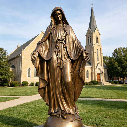 Bronze Our Lady of Grace Statue for Church & Garden