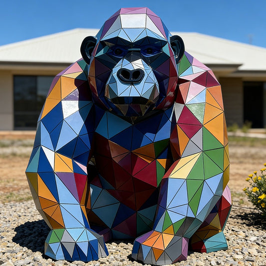 Modern Metal Geometric Large Gorilla Statue for Garden EFS-32