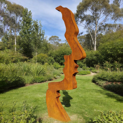 Corten Steel Abstract Human Profile Sculpture