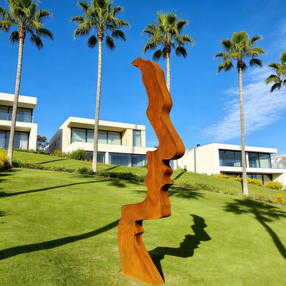 Corten Steel Abstract Human Profile Sculpture