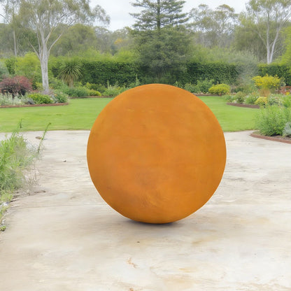 Outdoor Corten Steel Sphere Sculpture