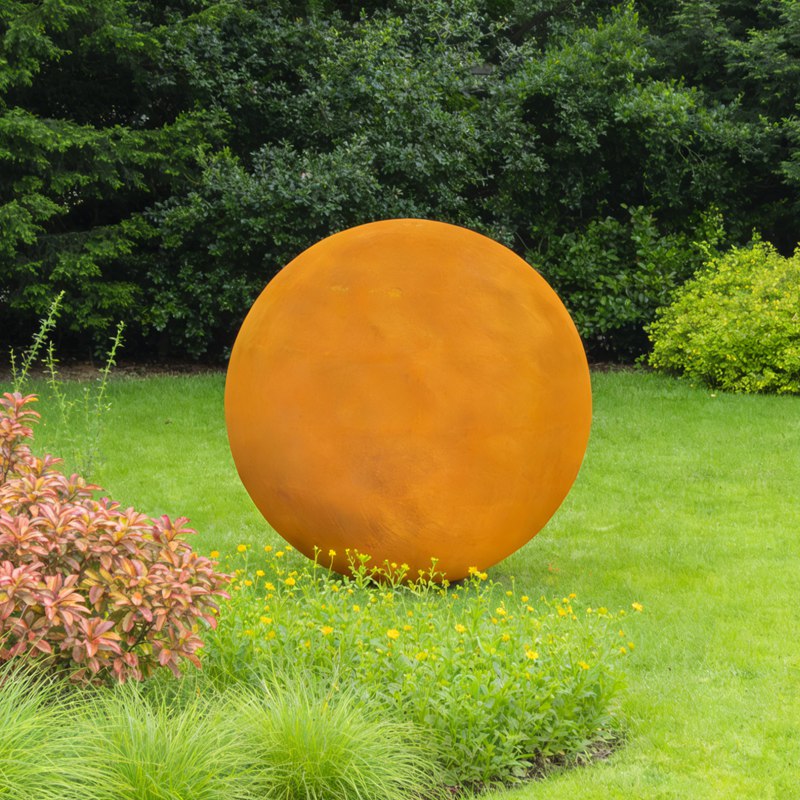 Outdoor Corten Steel Sphere Sculpture