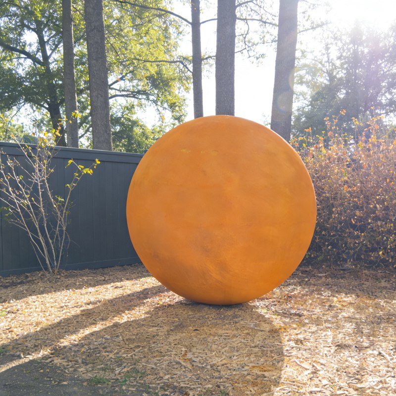 Outdoor Corten Steel Sphere Sculpture
