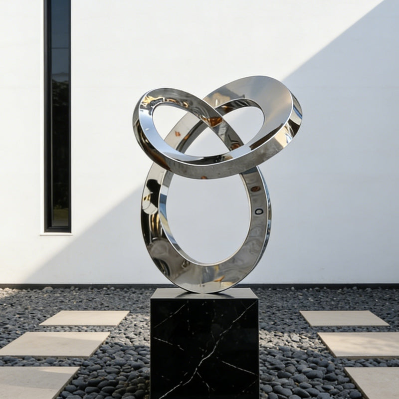 Infinity Art Ring Stainless Steel Sculpture