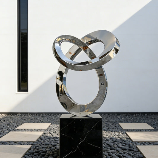 Infinity Art Ring Stainless Steel Sculpture