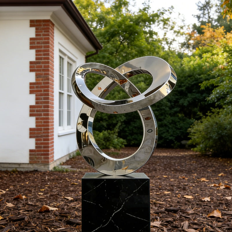 Infinity Art Ring Stainless Steel Sculpture