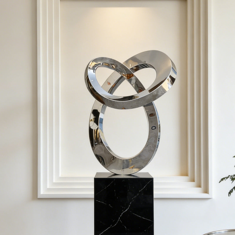 Infinity Art Ring Stainless Steel Sculpture