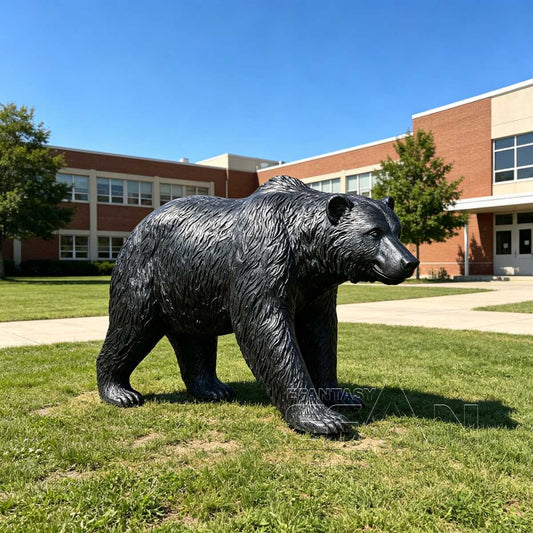 Large Bronze Walking Grizzly Bear Statue for Garden