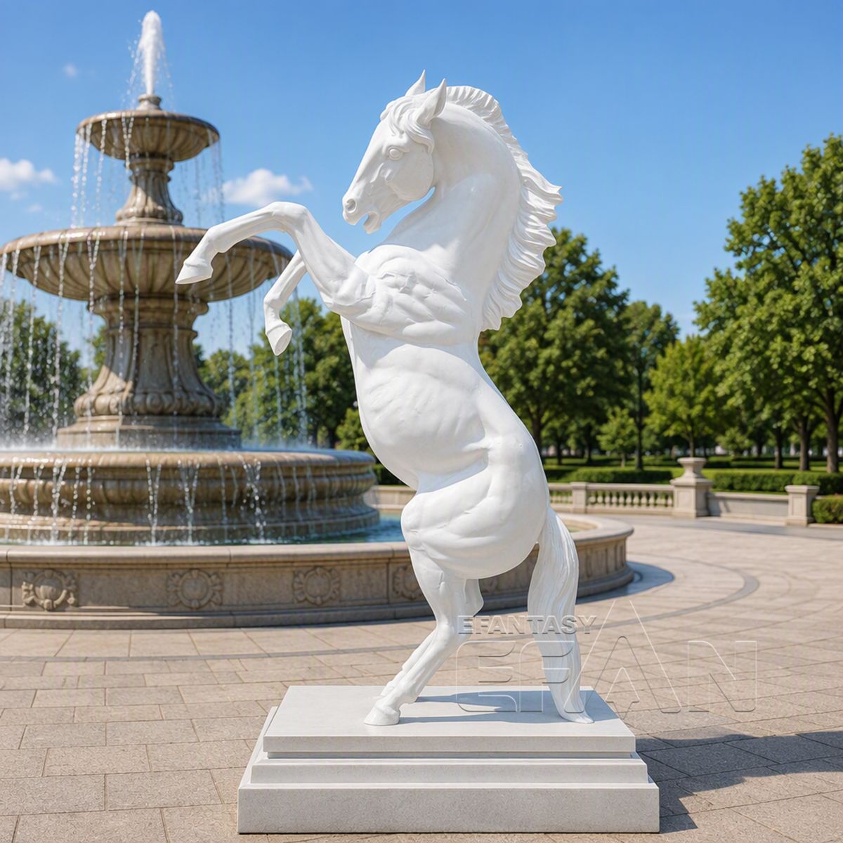 Life Size Bronze Jumping Horse Statue for Outdoor Lawn