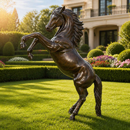 Life Size Bronze Jumping Horse Statue for Outdoor Lawn
