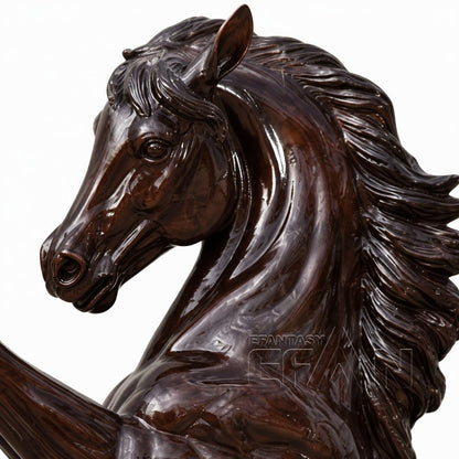 Life Size Bronze Jumping Horse Statue for Outdoor Lawn