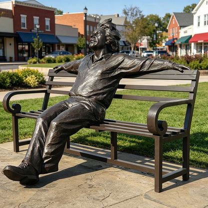 Life Size Scientist Albert Einstein Sitting Bronze Sculpture EFB-15