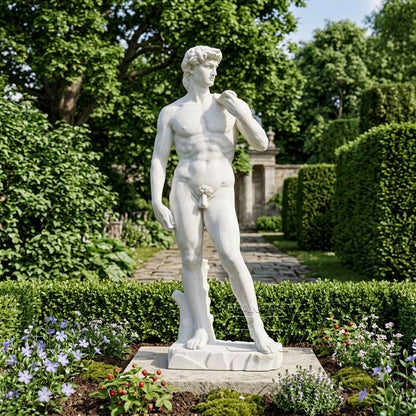 Marble Michelangelo's David Replica Statue for Estate Gardens