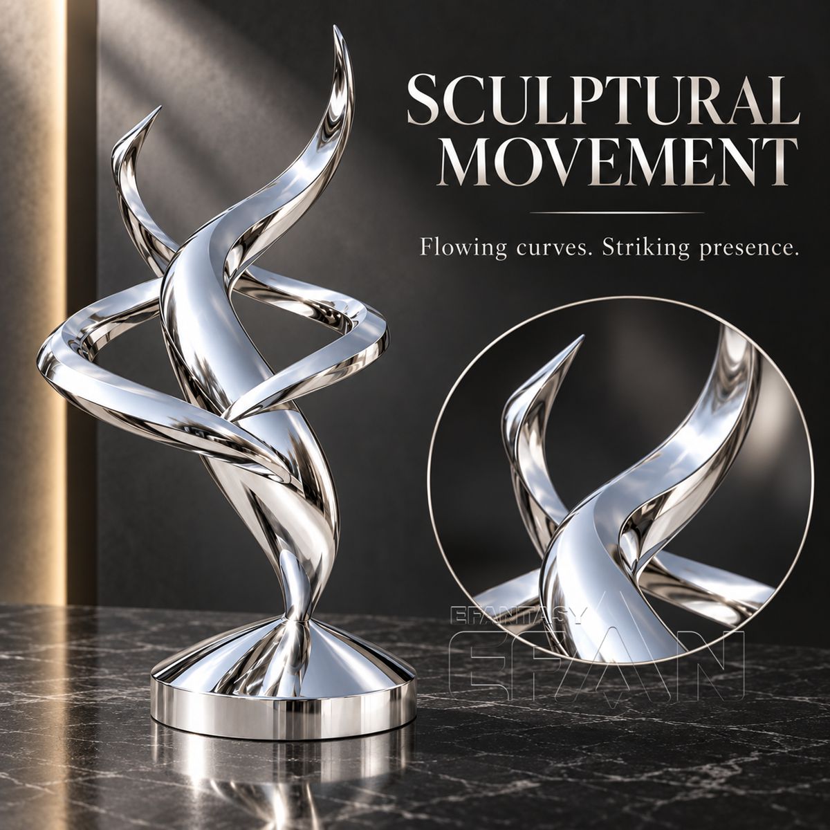 Modern Abstract Stainless Steel Dolphin Sculpture for Garden Outdoor