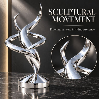 Modern Abstract Stainless Steel Dolphin Sculpture for Garden Outdoor