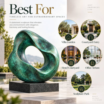 Modern Bronze Abstract Hollow Sculpture for Villa Garden & Courtyard