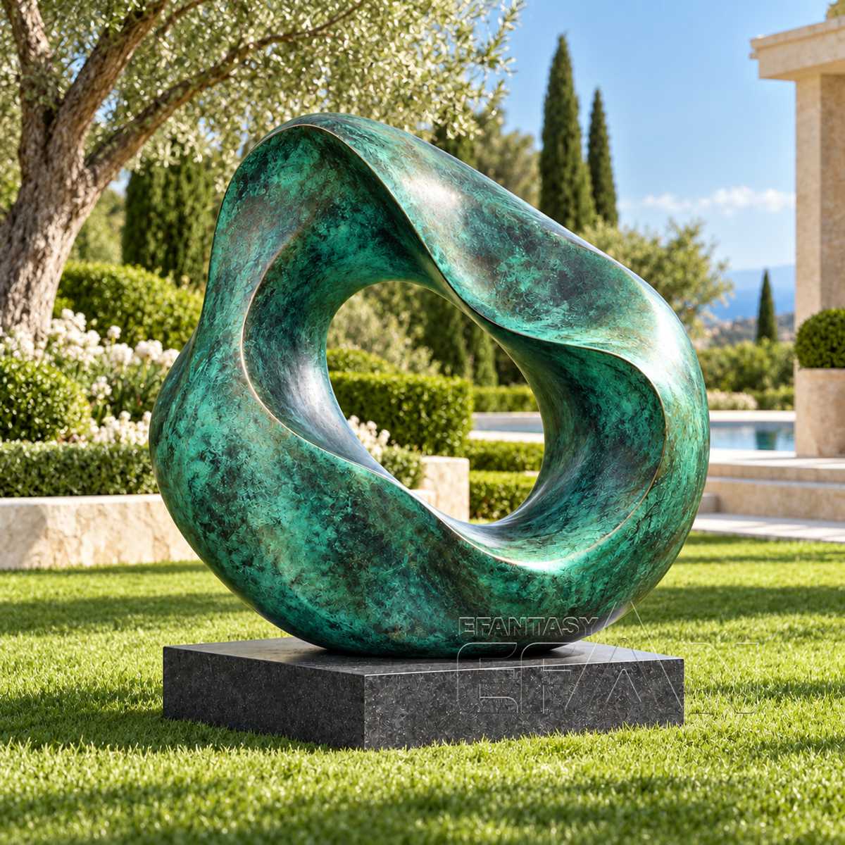 Modern Bronze Abstract Hollow Sculpture for Villa Garden & Courtyard