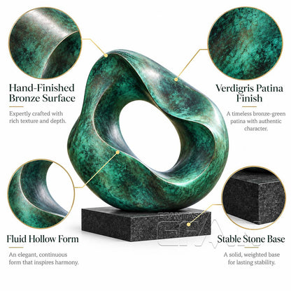 Modern Bronze Abstract Hollow Sculpture for Villa Garden & Courtyard