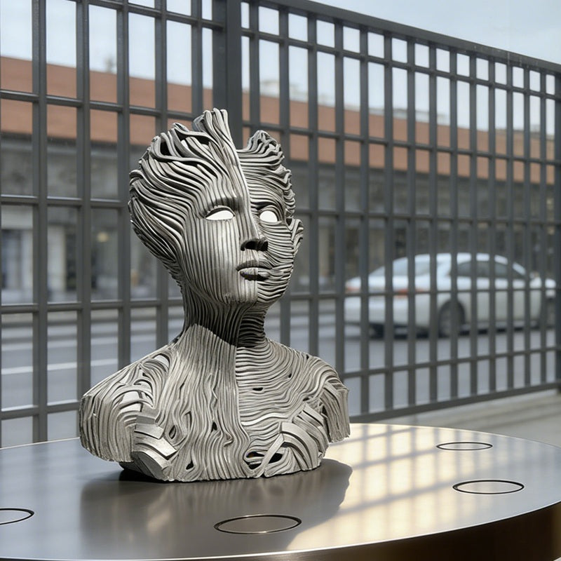 Modern Stainless Steel Portrait Bust Sculpture EFS-21
