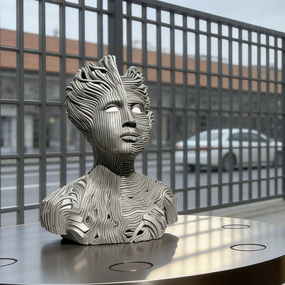 Modern Stainless Steel Portrait Bust Sculpture EFS-21