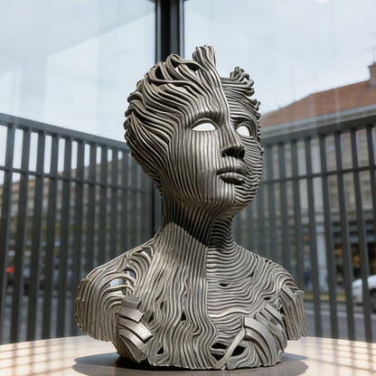 Modern Stainless Steel Portrait Bust Sculpture EFS-21