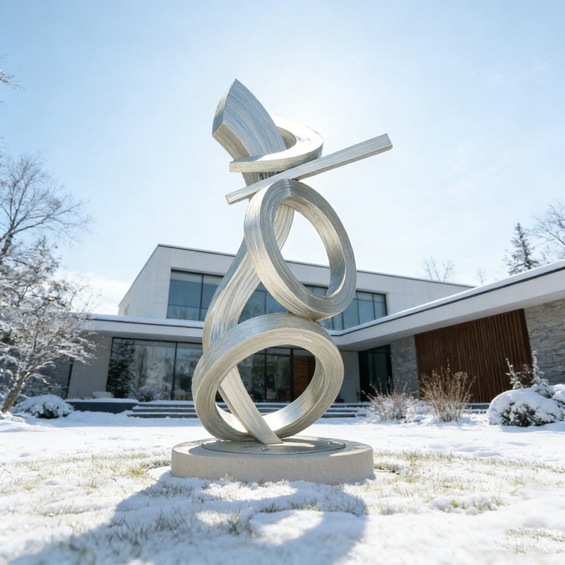 Outdoor Garden Art Stainless Steel Abstract Sculpture for Sale EFS-33