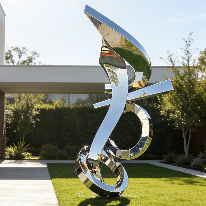 Outdoor Garden Art Stainless Steel Abstract Sculpture for Sale EFS-33