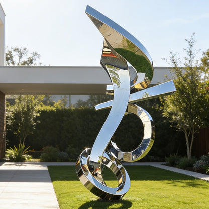 Outdoor Garden Art Stainless Steel Abstract Sculpture for Sale EFS-33