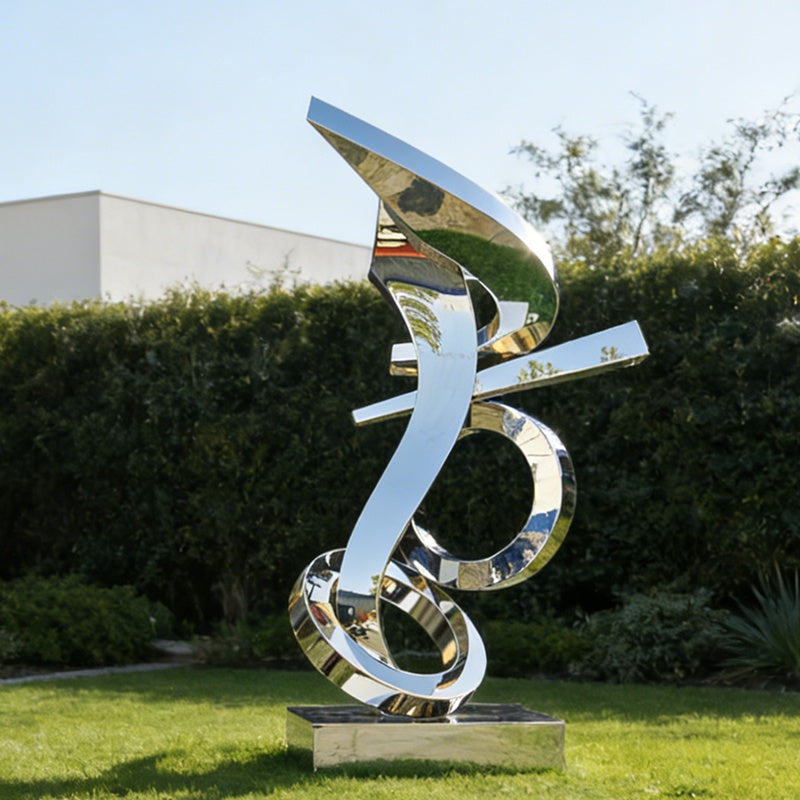 Outdoor Garden Art Stainless Steel Abstract Sculpture for Sale EFS-33