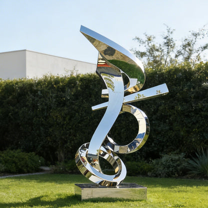 Outdoor Garden Art Stainless Steel Abstract Sculpture for Sale EFS-33
