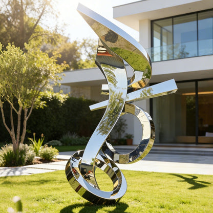 Outdoor Garden Art Stainless Steel Abstract Sculpture for Sale EFS-33