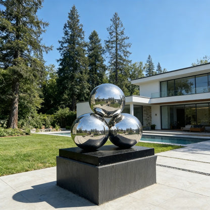 Stainless Steel Ball Art Sculpture for Yard EFS-38