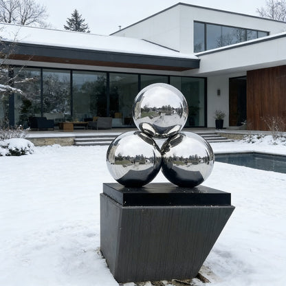 Stainless Steel Ball Art Sculpture for Yard EFS-38