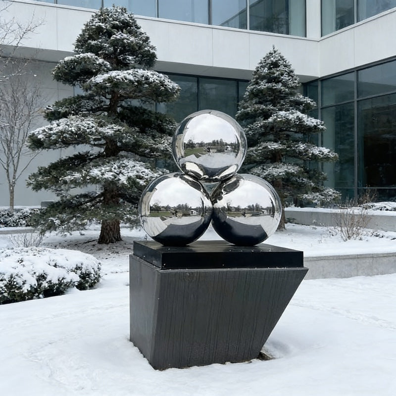 Stainless Steel Ball Art Sculpture for Yard EFS-38