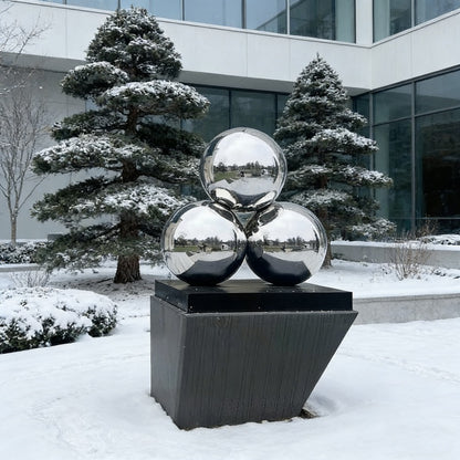 Stainless Steel Ball Art Sculpture for Yard EFS-38