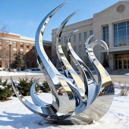 abstract swan sculpture