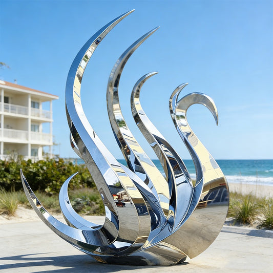 abstract swan sculpture