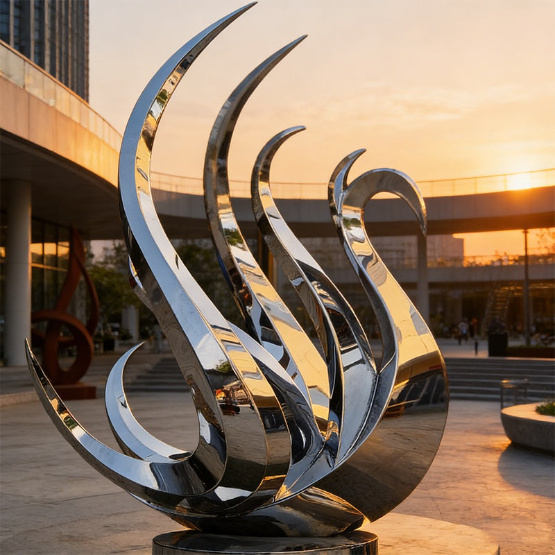 abstract swan sculpture