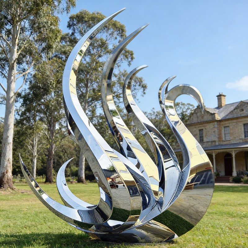 abstract swan sculpture