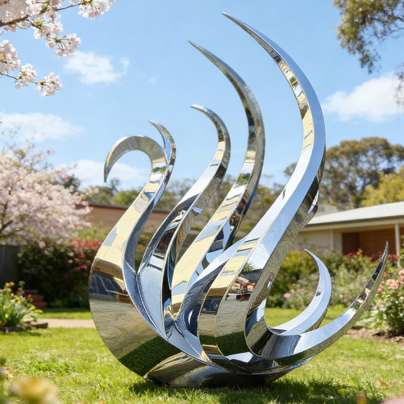 abstract swan sculpture